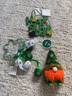 St. Patrick's Day Decoration + Ornament - Green with Orange Beard